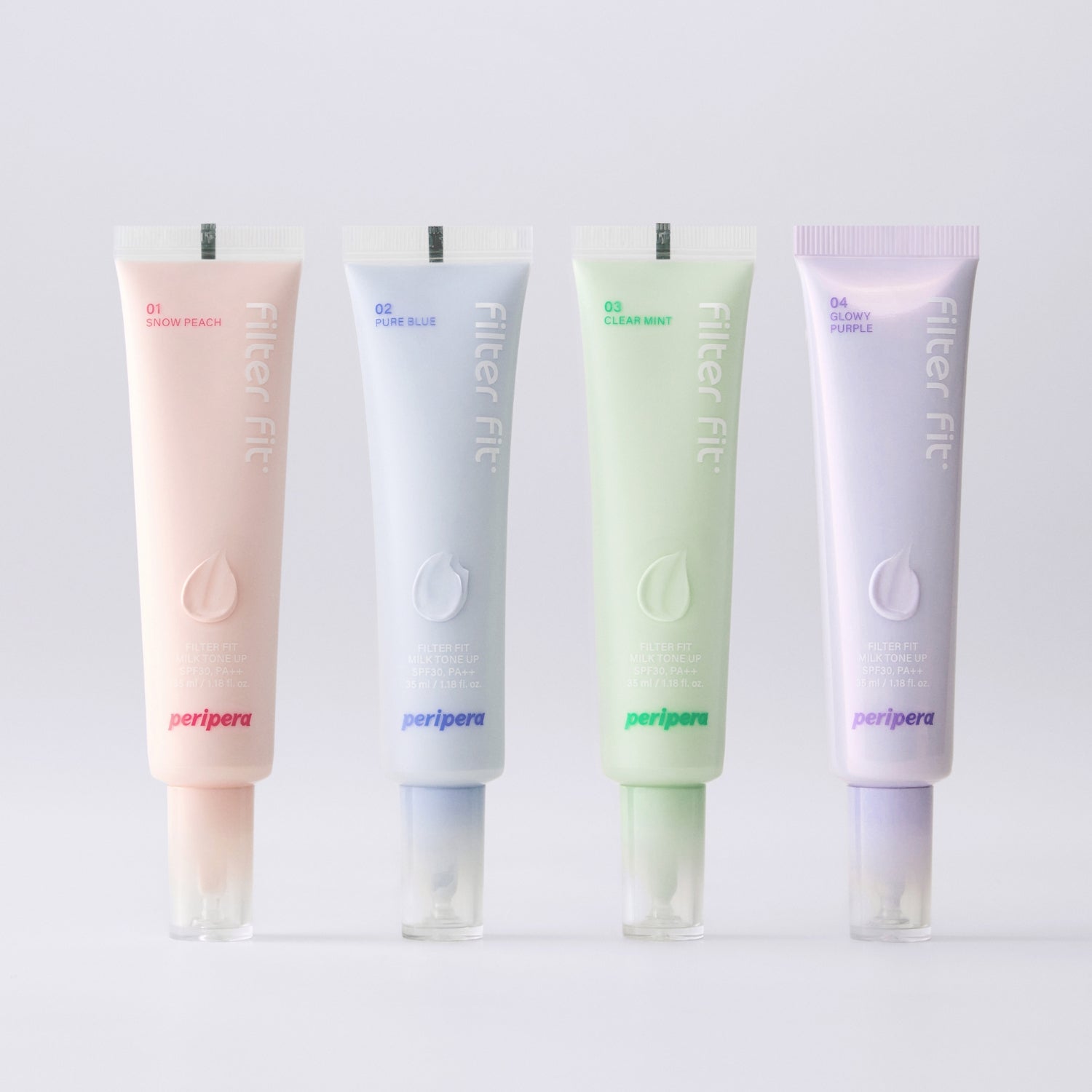 Peripera Filter Fit Milk Tone Up tone-up cream jar with white and pastel packaging, showcasing the product label and design.