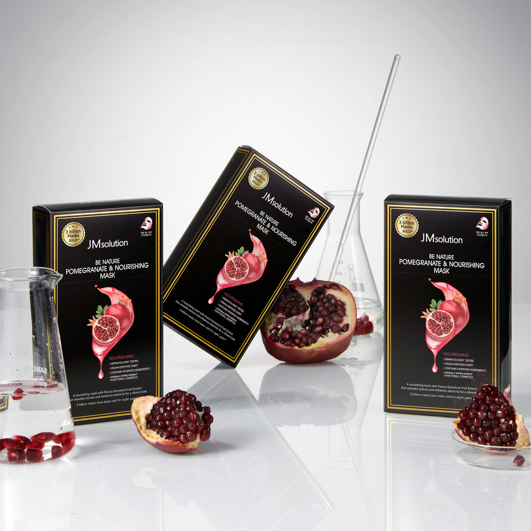 JMsolution Be Nature Pomegranate & Nourishing Mask Box [10pcs] - Shop K-Beauty in Australia