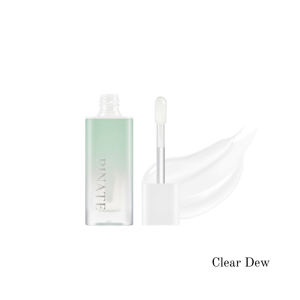 Pinate Natural Bloom Lip Oil Serum in clear lip gloss tube, glossy finish, highlighting nourishing lip care.