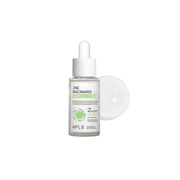 APLB Zinc Niacinamide Ampoule Serum in a 40ml bottle, clear serum with a dropper, designed for skin brightening and oil control.