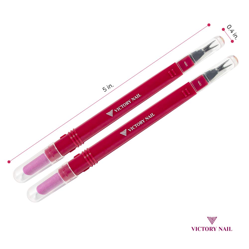 Two ceramic pusher trimmers for beauty tools by Victory Nail, ideal for precise nail and skincare grooming.