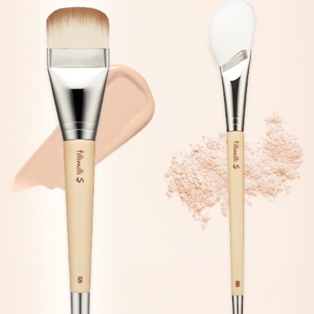 Fillimilli S Glow Fitting Base Makeup Brush Duo Set - Shop K-Beauty in Australia