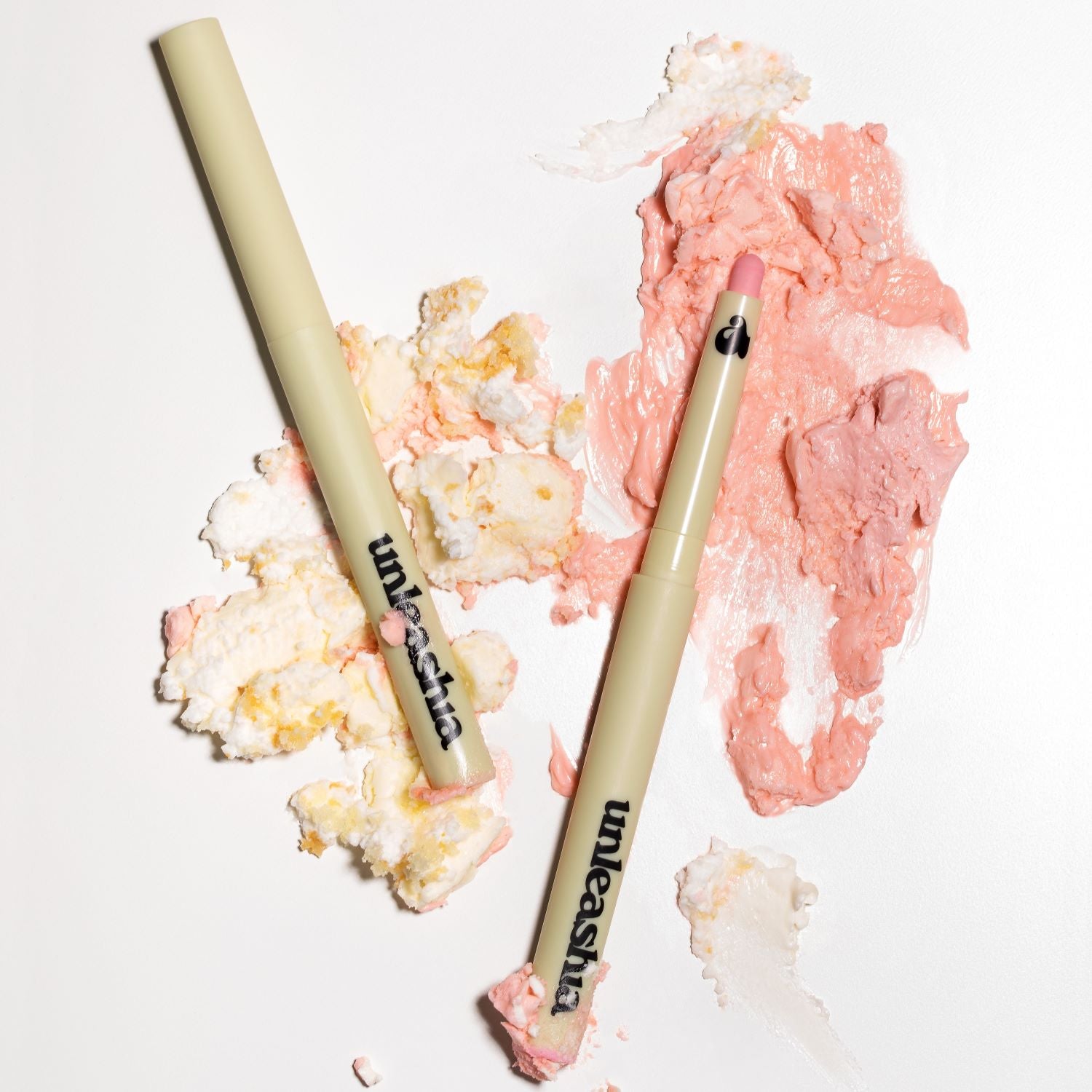 Unleashia Oh! Happy Day Lip Pencil lip liner in a neutral shade, shown sharpened and ready for precise application.