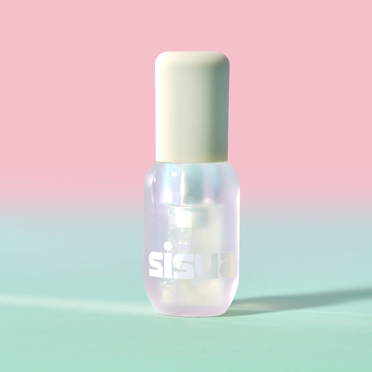 Sisua by Unleashia popcorn syrup lip plumper tube showing the shiny, smooth lip gloss container with branding and product details.