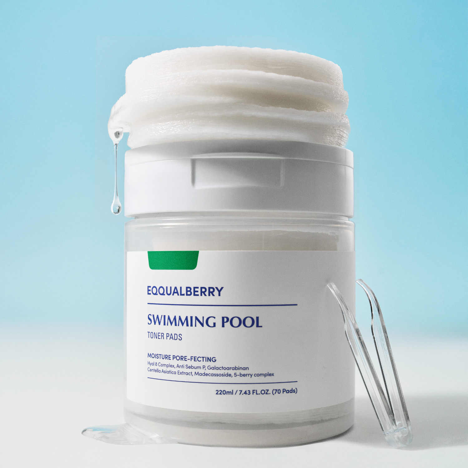 Eqqualberry Swimming Pool Toner Pads 70pcs - Shop K-Beauty in Australia