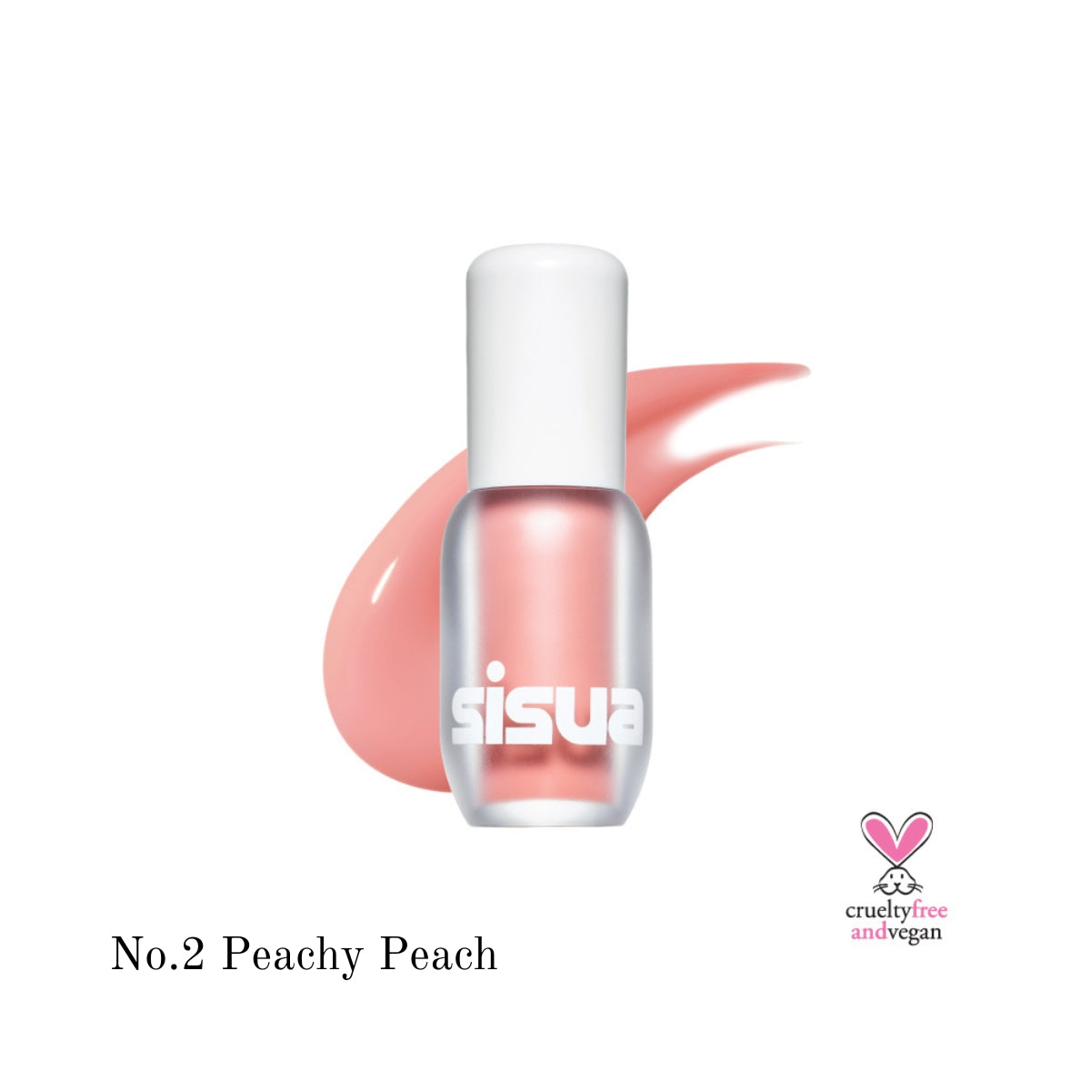 Sisua by Unleashia Berry Shot Lip Tint tube with applicator tip, displaying vibrant berry-colored lip tint on a white background.