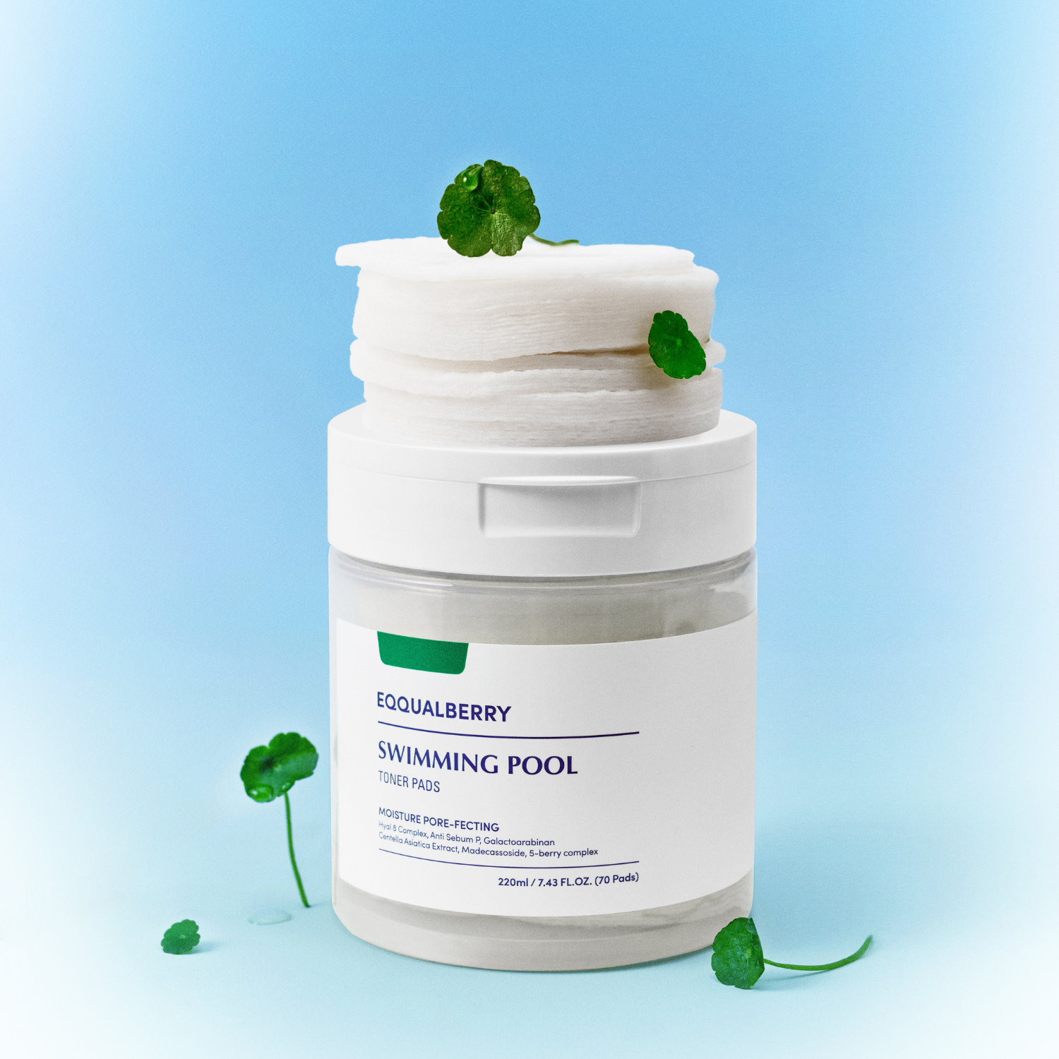 Eqqualberry Swimming Pool Toner Pads 70pcs - Shop K-Beauty in Australia