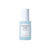 SKIN1004 Madagascar Centella Hyalu-Cica Blue Serum in a 50ml bottle, featuring a clear dropper and blue-tinted liquid.