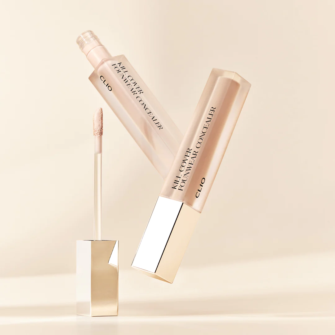 Clio Kill Cover Founwear Concealer 6g in shade 59, with the compact concealer stick visible and open for precise coverage.