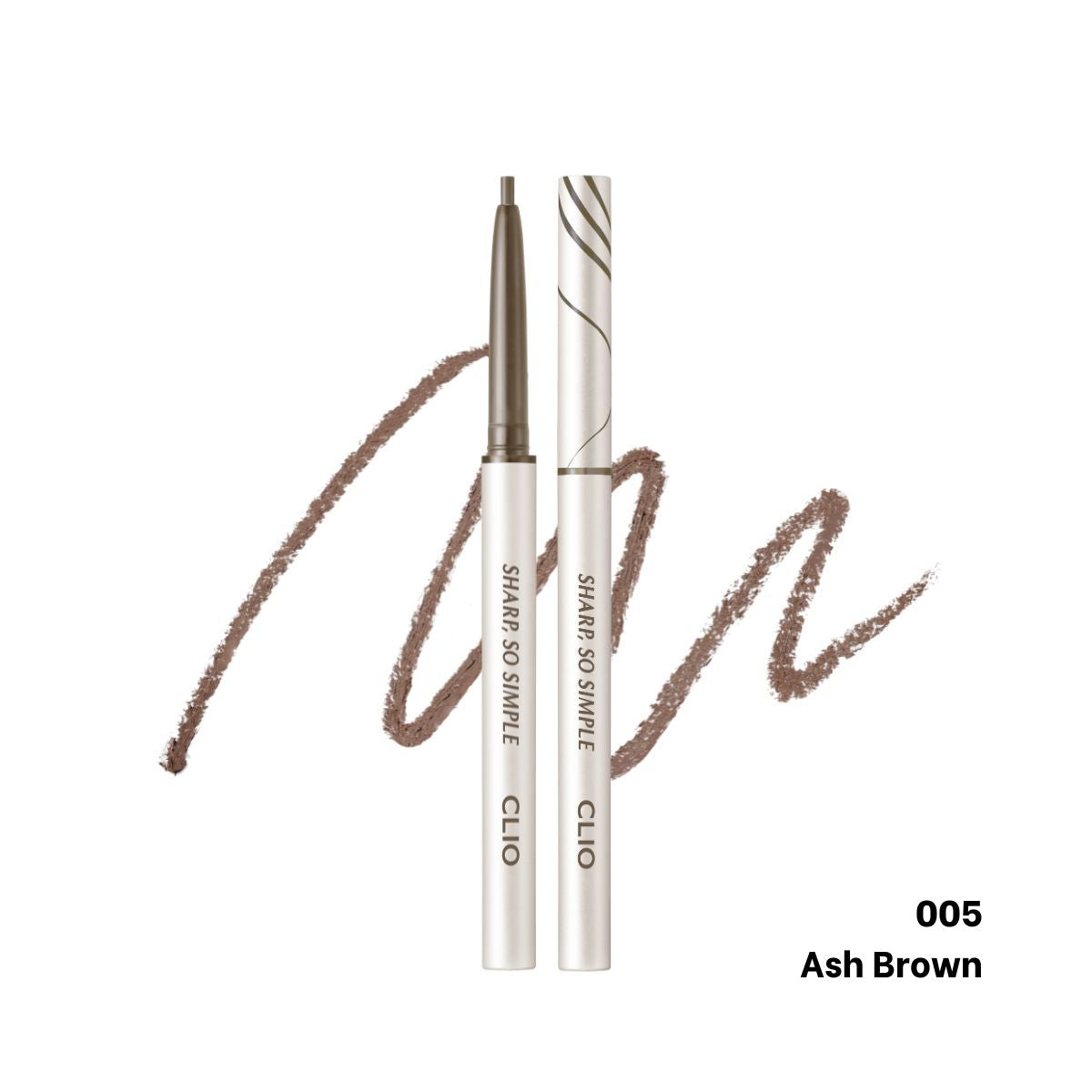 Clio Sharp So Simple Waterproof Pencil Eyeliner in black, shown with its sleek pencil design and cap, ideal for precise eye definition.