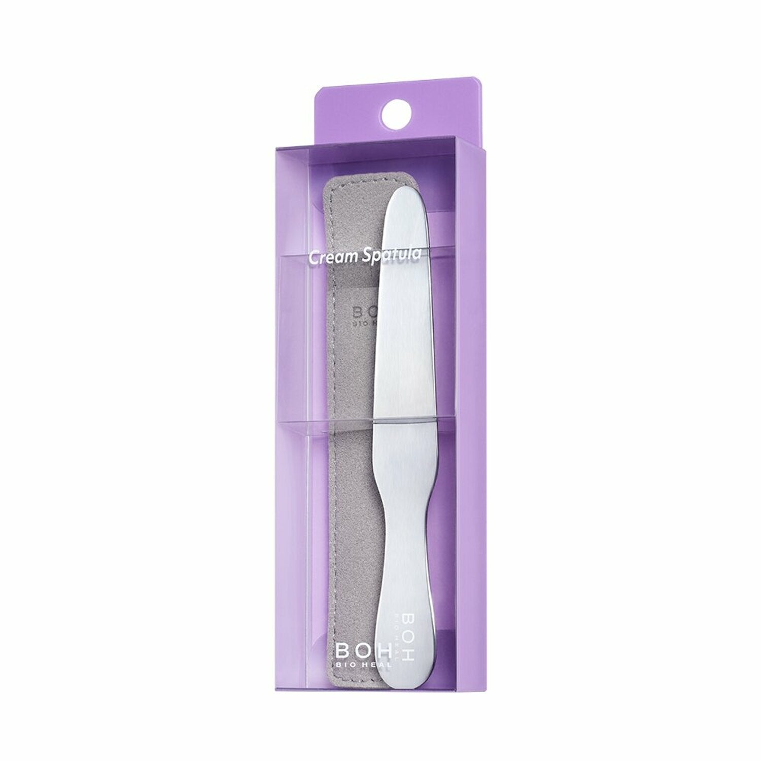 Bioheal BOH cream spatula for beauty tools, stainless steel with a rounded tip, ideal for skincare and cosmetic applications.