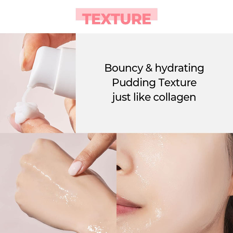 Numbuzin No.4 Collagen 73% Pudding Serum 50ml bottle, creamy skincare serum with collagen for skin hydration and firmness.