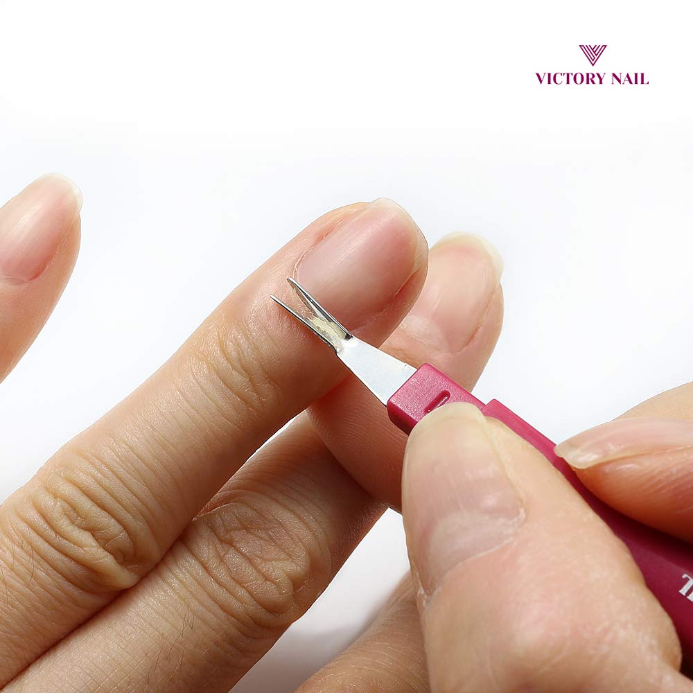Victory Nail ceramic trimmer pusher set with two beauty tools for precise nail and skincare applications.