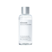 Mixsoon Galactomyces Ferment Essence 100ml bottle with clear liquid, featuring a minimalist label and sleek packaging.