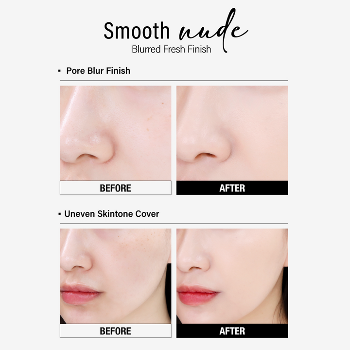 Too Cool For School fixing nude cushion foundation with refill, showing the compact and cushion applicator inside.