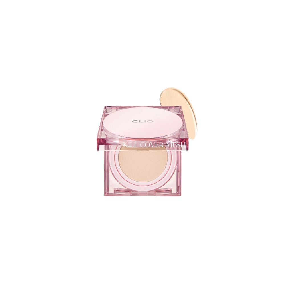 Clio Kill Cover Mesh Glow Cushion Mini 5g foundation compact with mesh cover and luminous finish.
