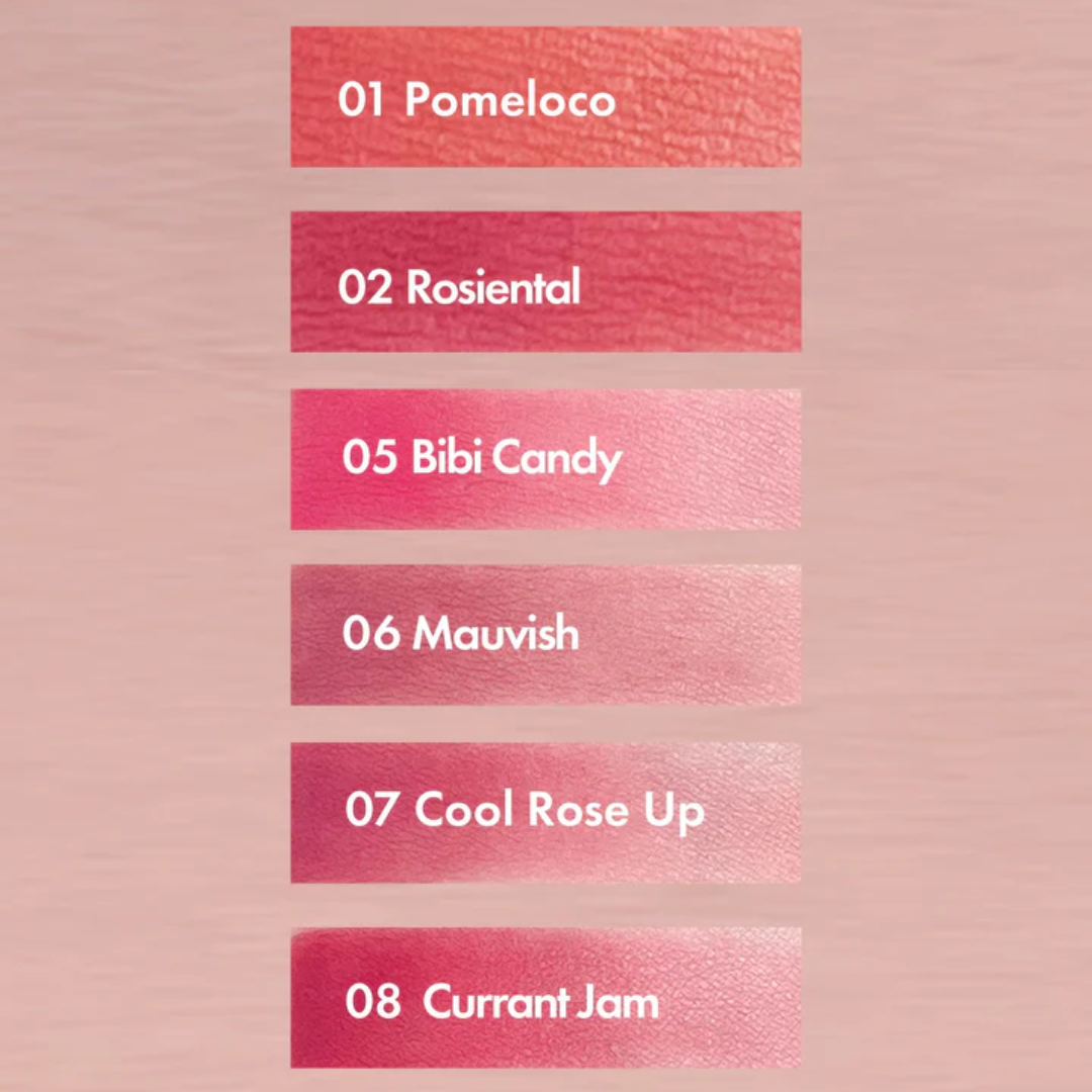 Rom&nd Blur Fudge Lip Tint in shade 73, featuring a smooth, blendable formula with a soft, matte finish on lips.