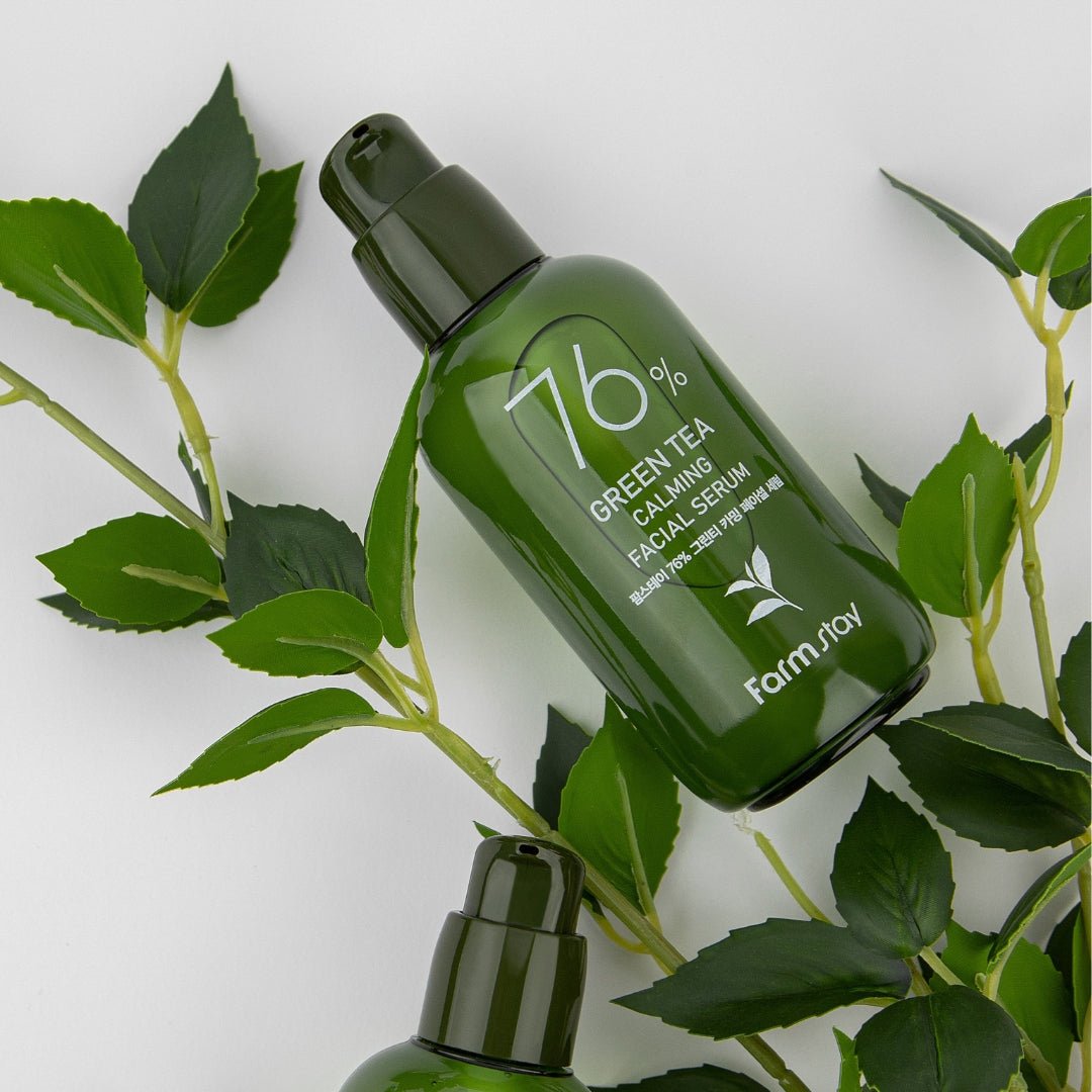 Farmstay 76% Green Tea Calming Facial Serum [100ml] | La Cosmetique