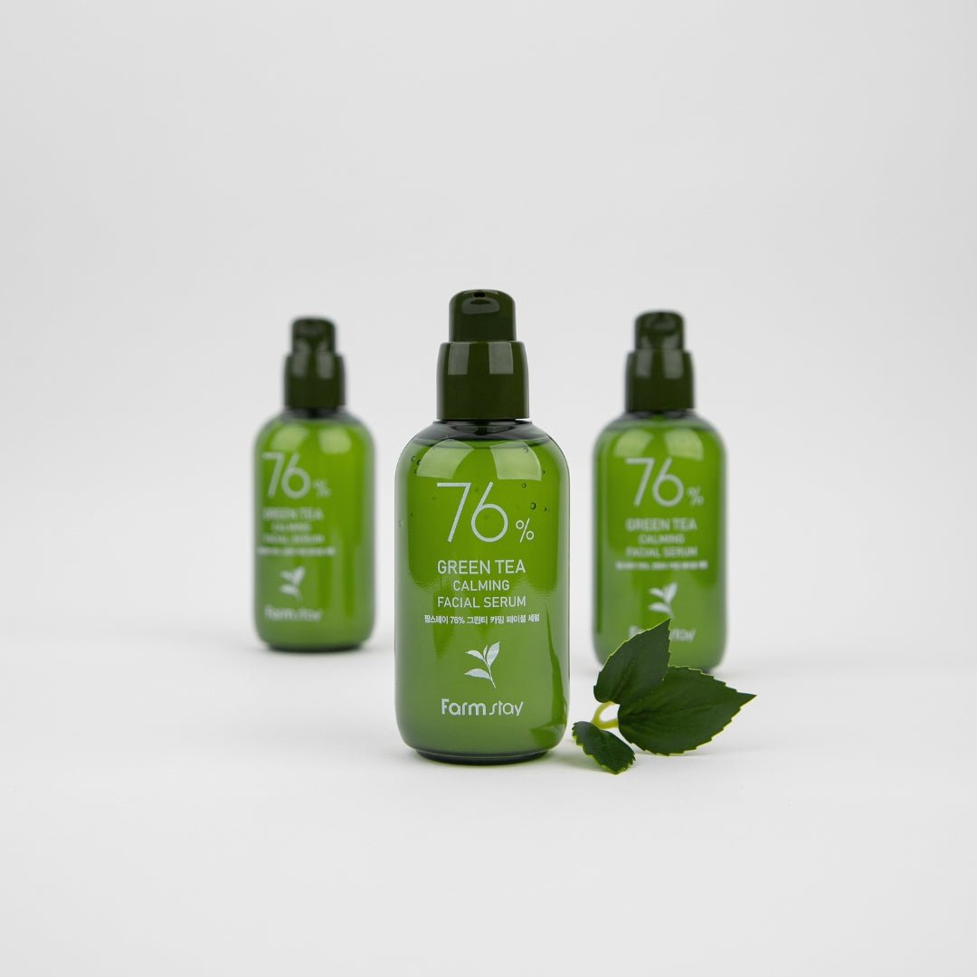 Farmstay 76% Green Tea Calming Facial Serum [100ml] | La Cosmetique