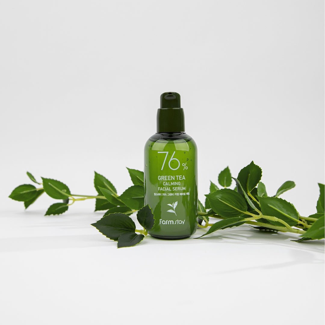 Farmstay 76% Green Tea Calming Facial Serum [100ml] | La Cosmetique