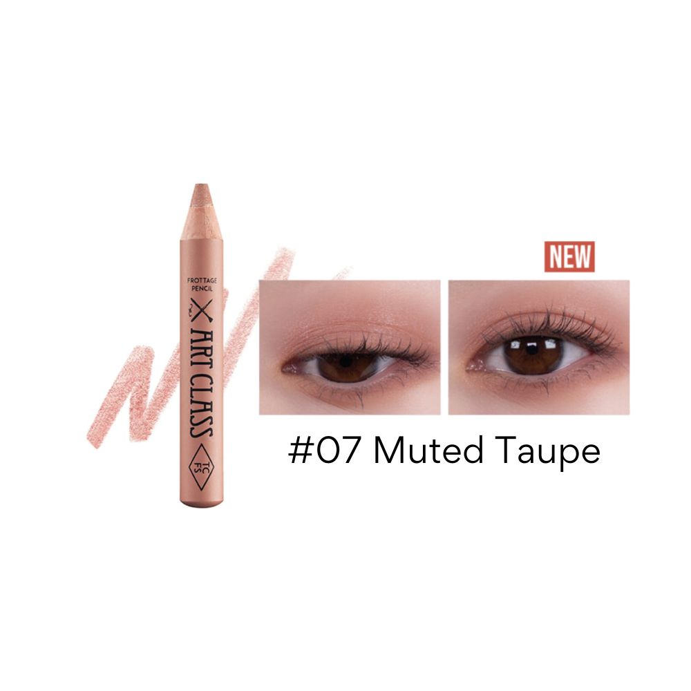 Too Cool For School Artclass Frottage Pencil eyeshadow in a sleek, dark shade, displayed on a neutral background.