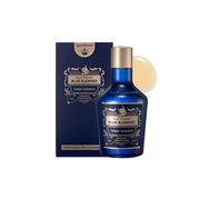 Scott Hamish Blue Blended Toner Essence 180ml in a clear bottle with a blue tint and a minimalist label, designed for skincare.