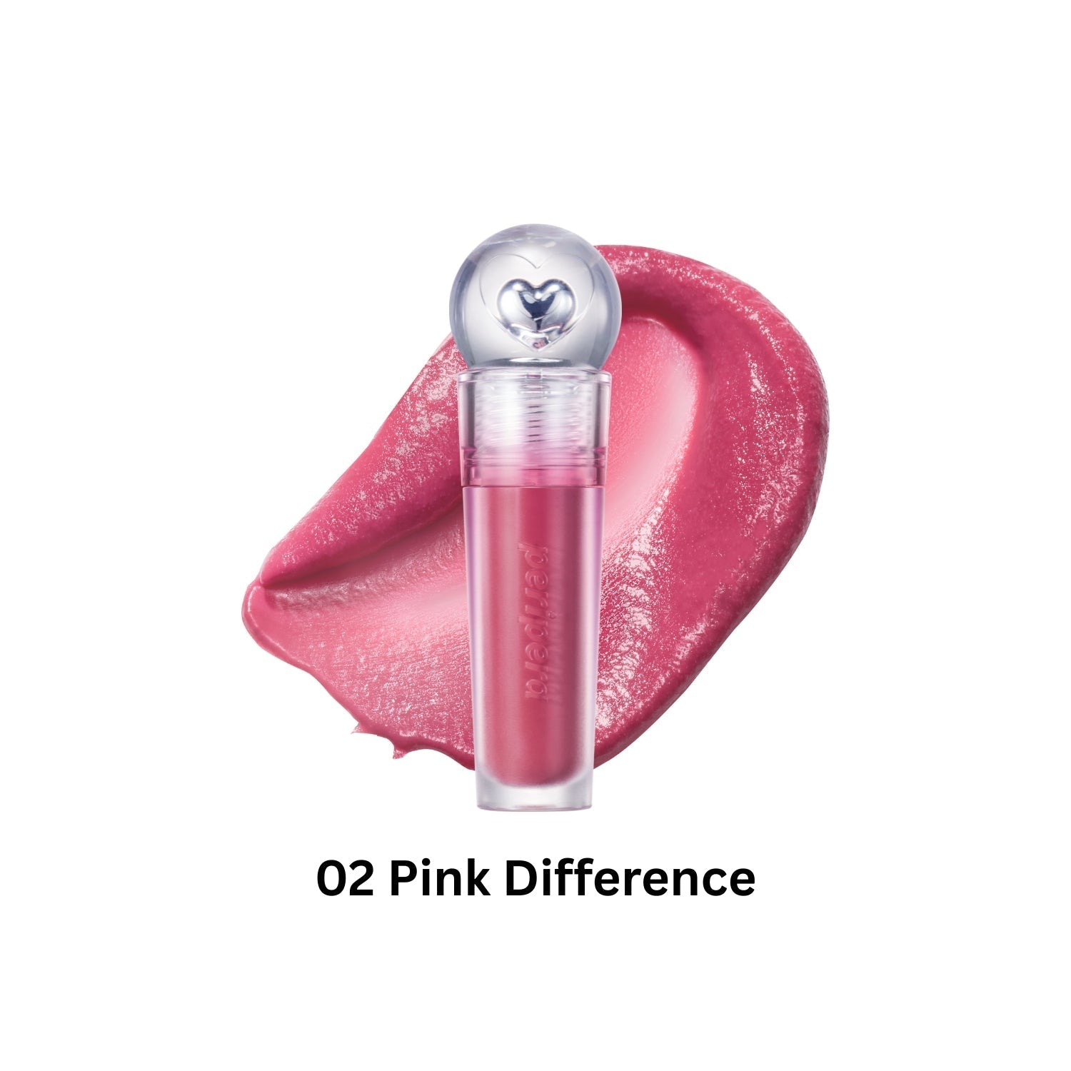Peripera Ink Jellable Lip Tint in a vibrant shade, showcasing smooth, glossy texture on lips for a bold, long-lasting color.