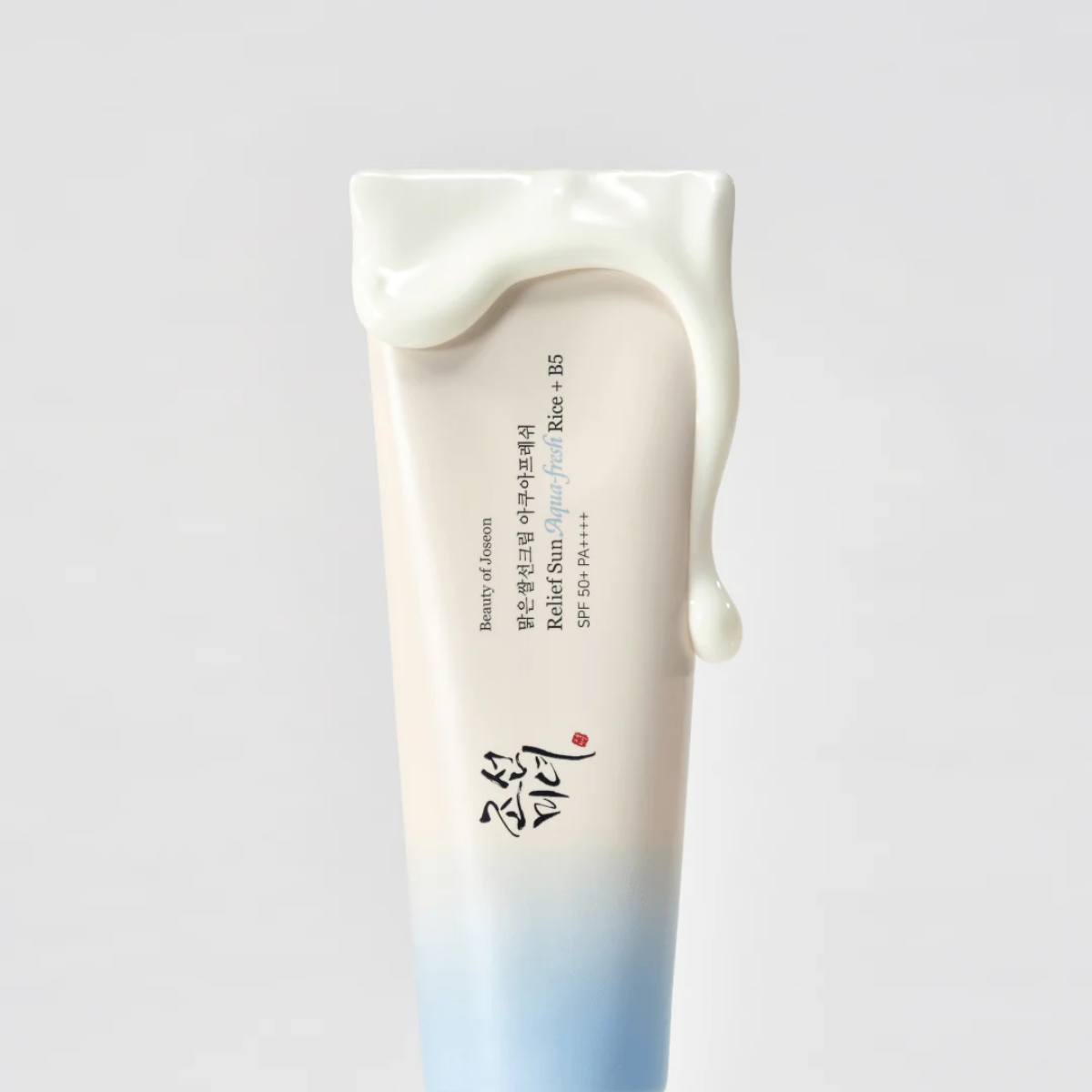 Beauty of Joseon Relief Sun Aqua-Fresh Rice and B5 sunscreen in a 50ml bottle, showing the packaging and product label.