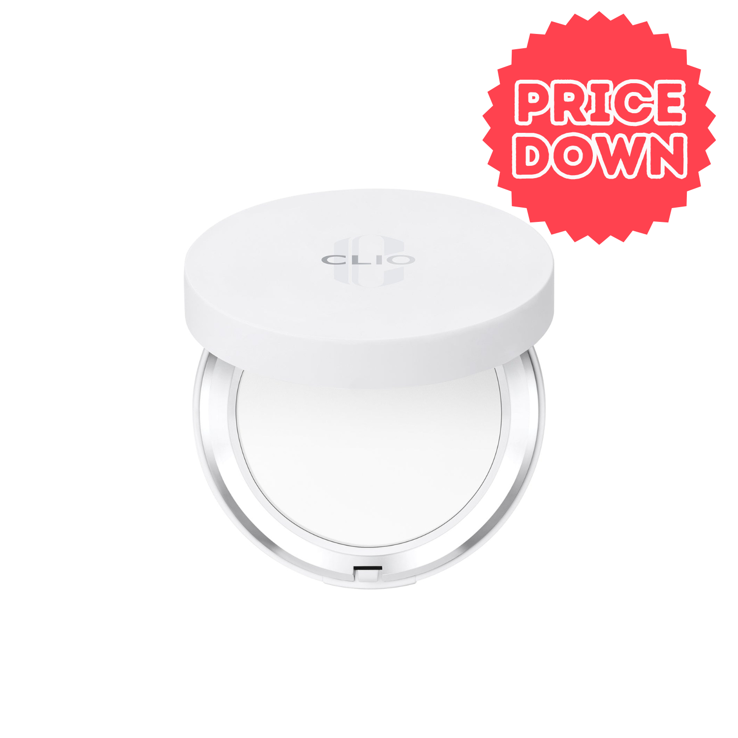 Clio Stay Perfect Finish Pact setting powder in compact with translucent finish, perfect for a matte, long-lasting makeup look.