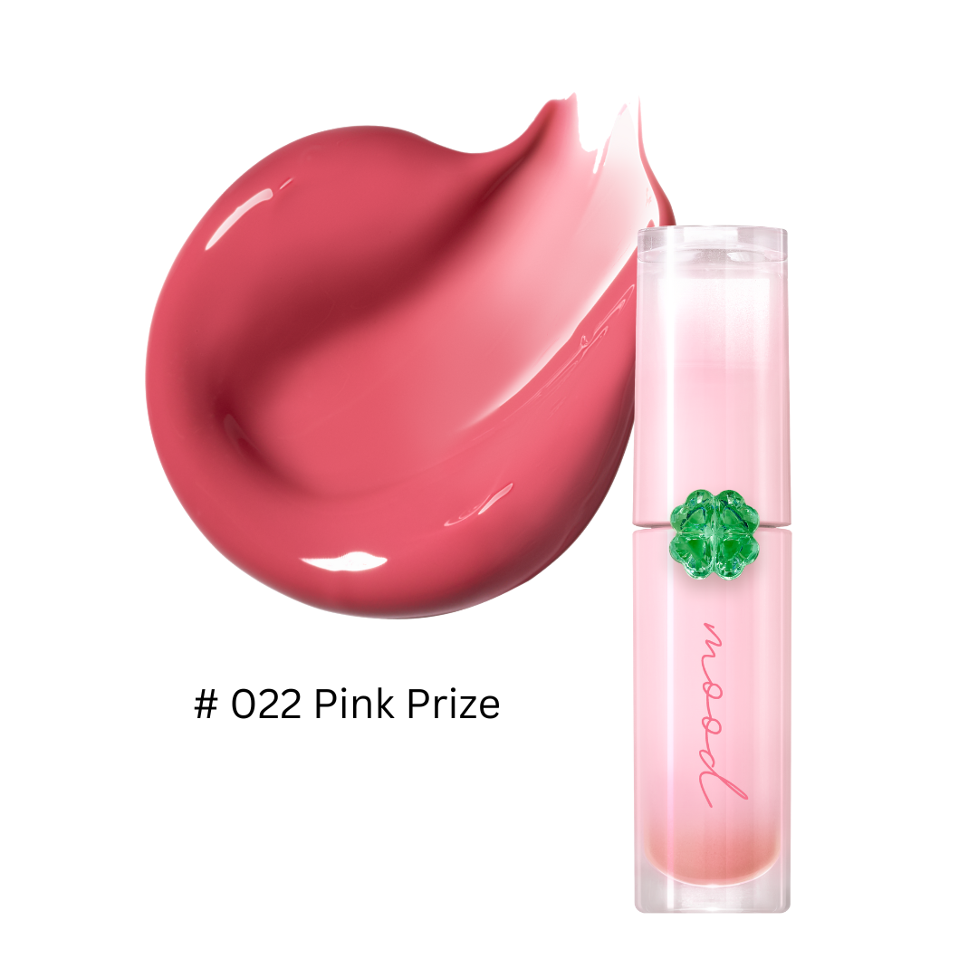 Peripera Ink Mood Glowy Tint Lucky Lottery lip tint with a glossy finish and vibrant color on lips.