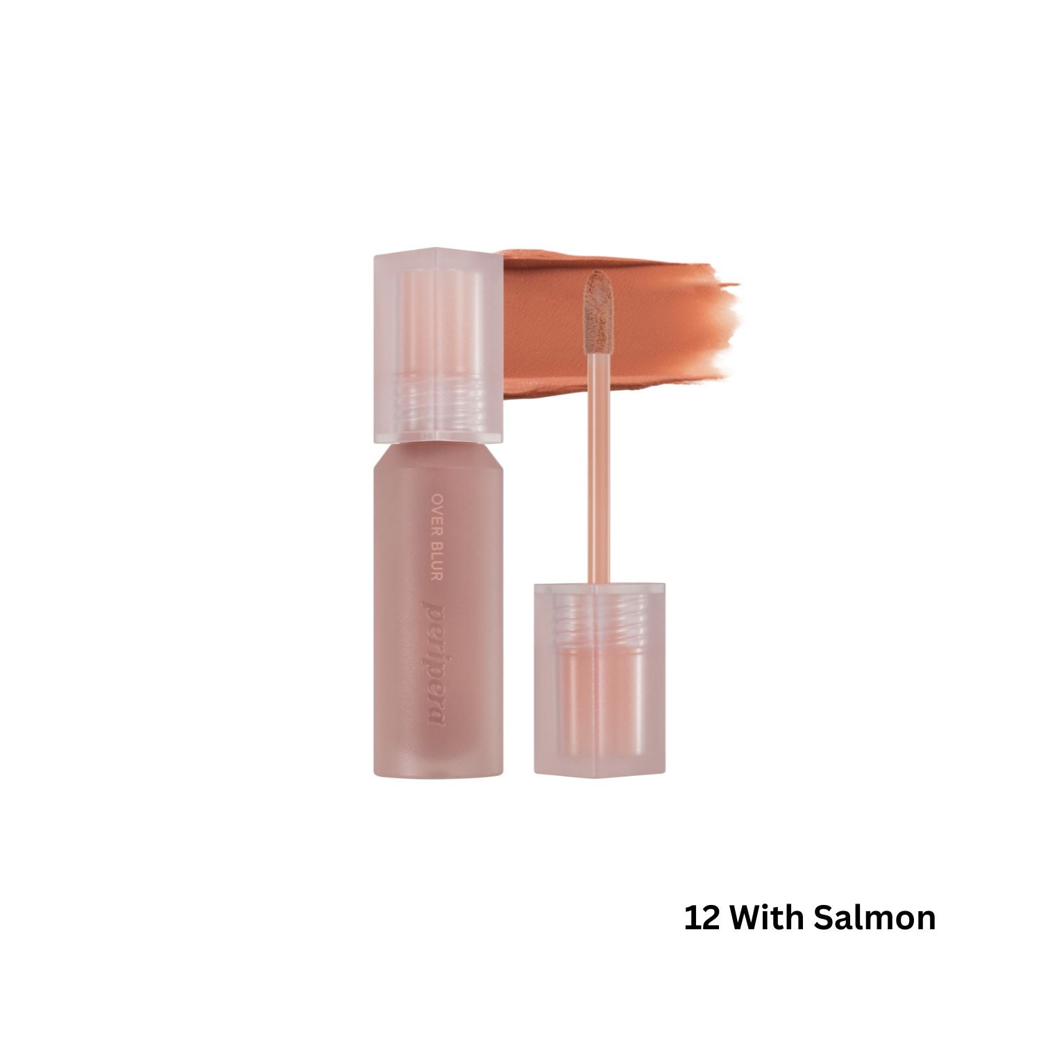Peripera Over Blur Lip Tint in shade 93 showing the smooth, glossy application on lips with a blurred tint effect.