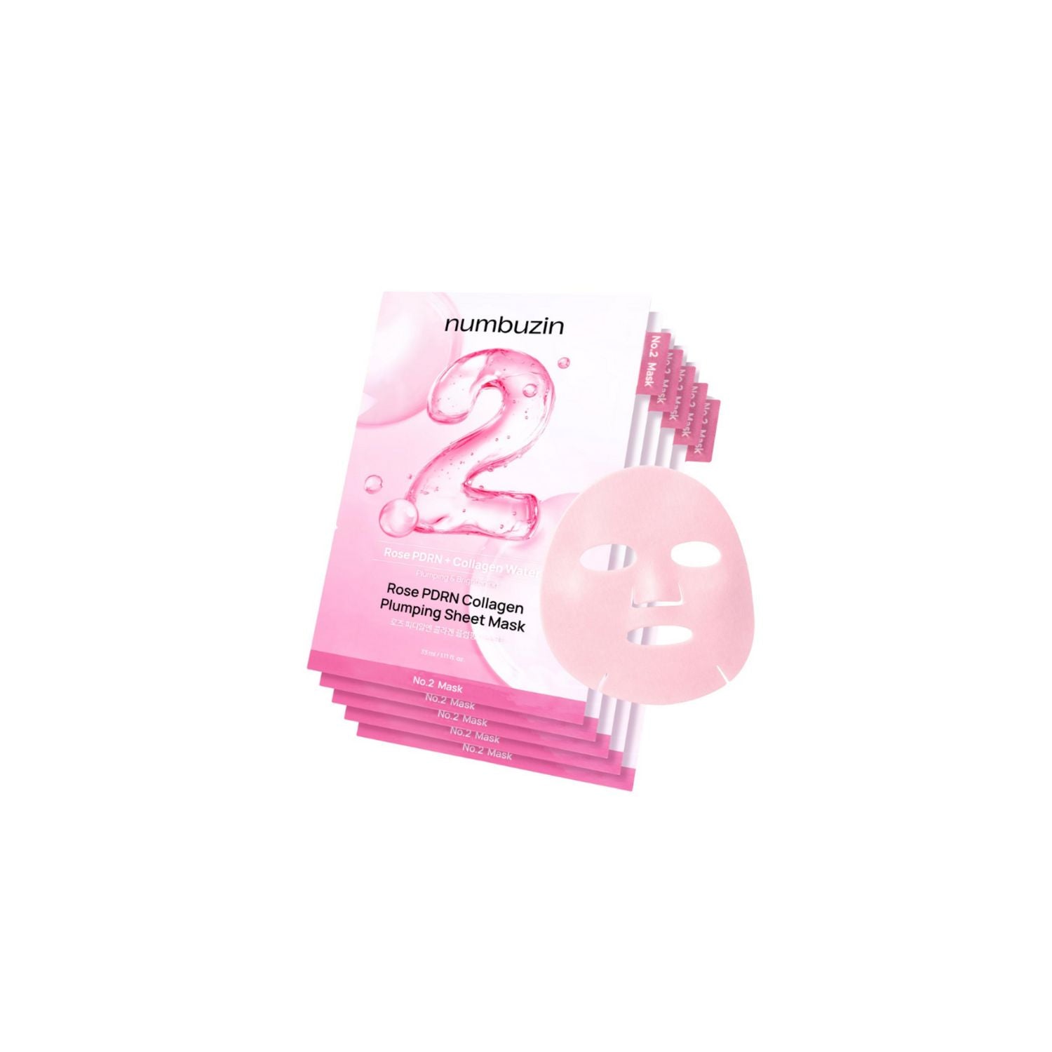 No.2 Rose PDRN Collagen Plumping Sheet Mask 5ea