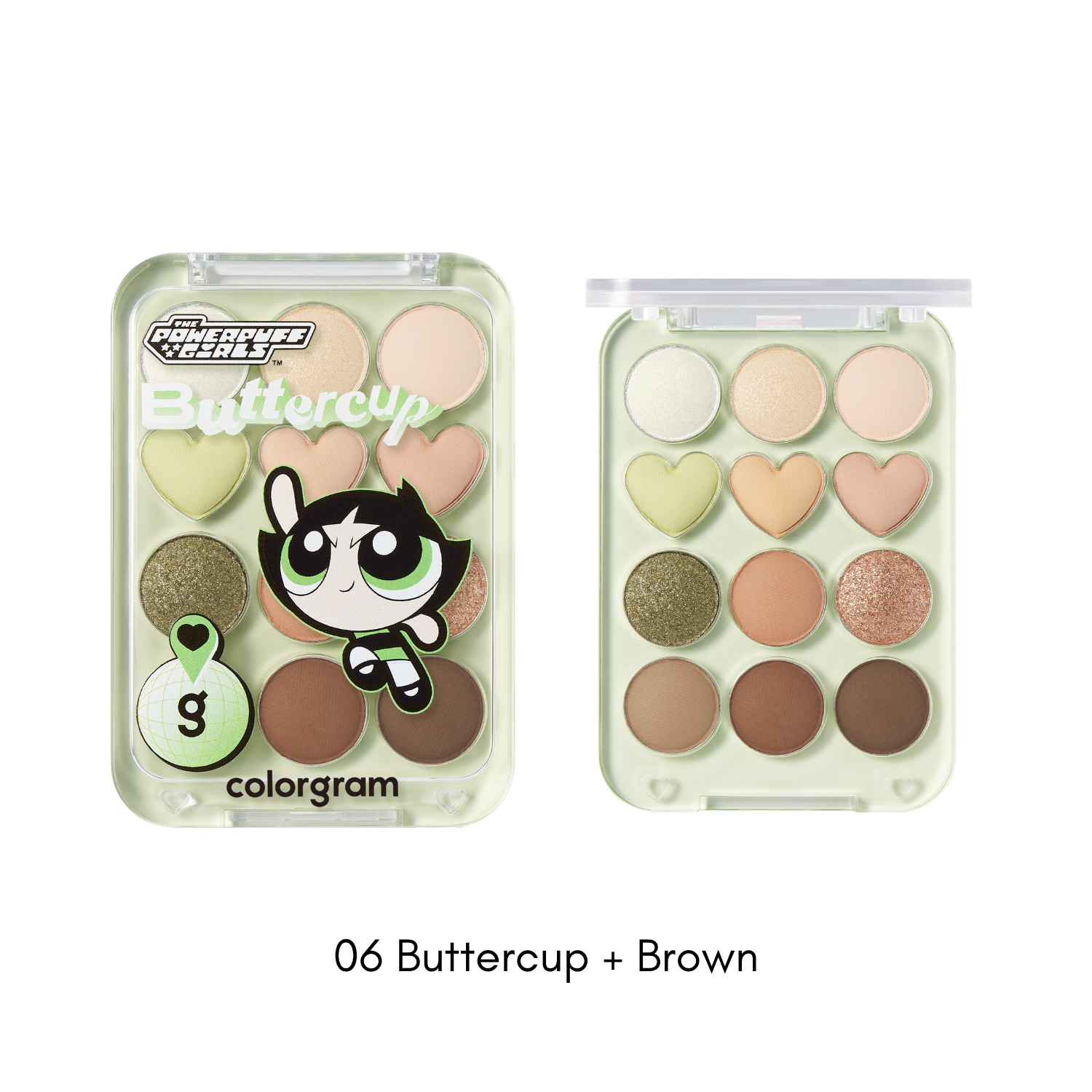 Colorgram Pin Point Eyeshadow Palette with nine vibrant shades in a sleek compact for versatile eye makeup looks.