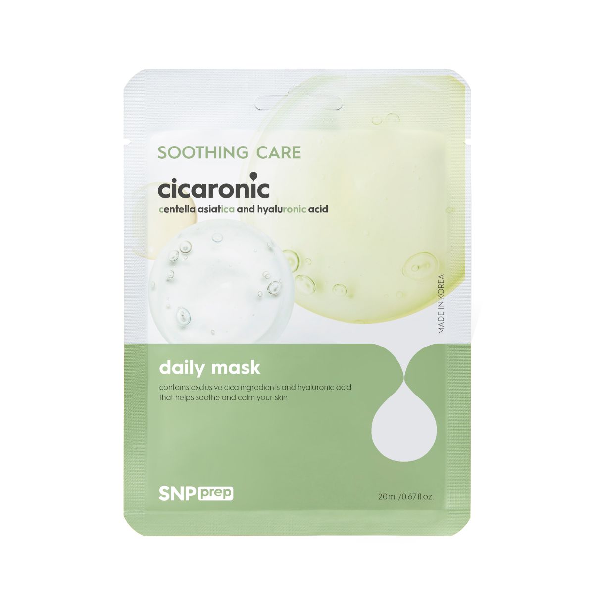 SNP Cicaronic Daily Mask 1PC (20ml) - Shop K-Beauty in Australia