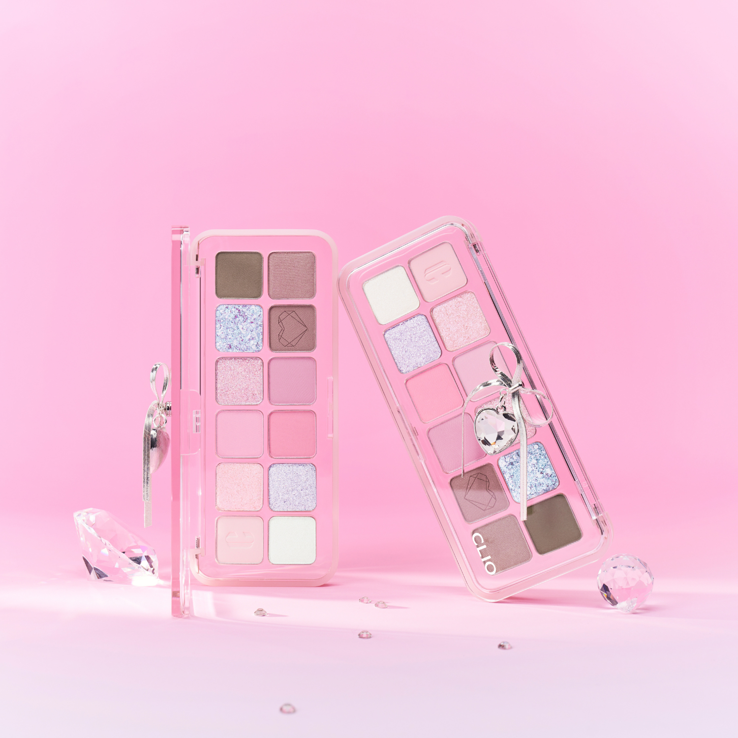 Clio Pro Eye Palette Air luxury eyeshadow palette with neutral and shimmer shades in sleek packaging.