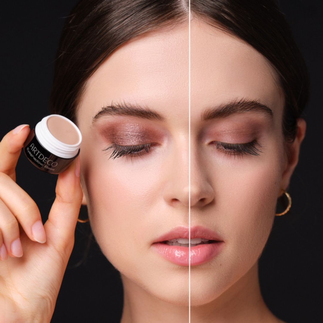 ARTDECO eyeshadow base applied on eyelid to enhance eyeshadow color and longevity, smooth and even finish.