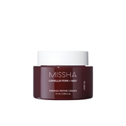 Missha PDRN Nad Firming Repair Cream 70ml face moisturizer in a jar, showcasing smooth, nourishing cream for skin firming and repair.