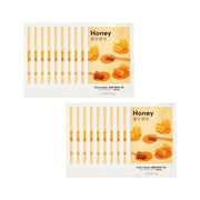 Missha Airy Fit Sheet Mask with honey, 20-piece bundle, showcasing soft fabric masks for moisturizing skincare.