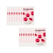 Bundle of 20 Missha Airy Fit Sheet Masks with pomegranate for hydrating and revitalizing skincare.