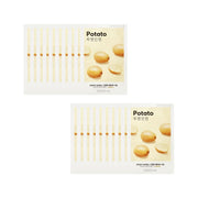 Missha Airy Fit Sheet Mask with potato extract, 20-piece bundle, showing soft, breathable sheet masks for skin hydration.