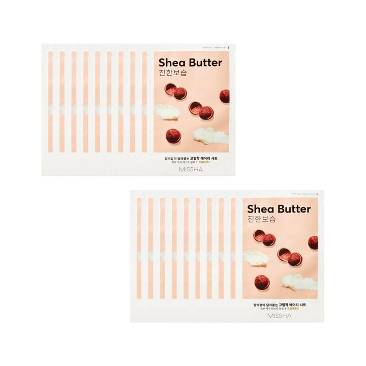 Missha Airy Fit Sheet Mask [Shea Butter] 20pcs - Shop K-Beauty in Australia