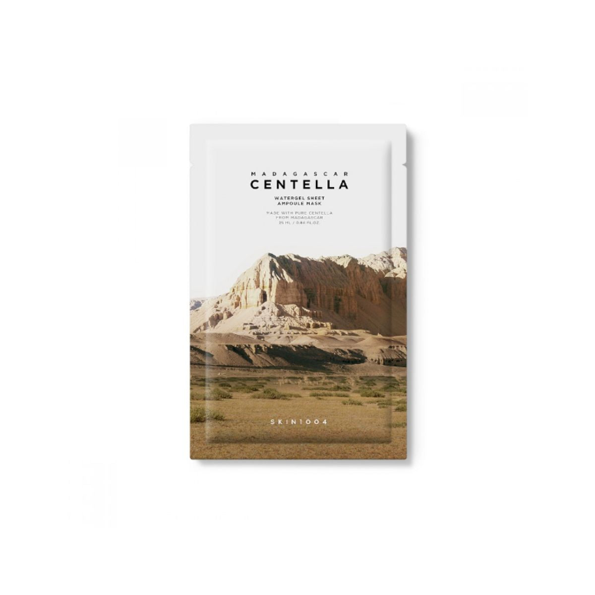 SKIN1004 Madagascar Centella Watergel Sheet Mask showing a single sheet mask with hydrating, soothing Centella extract for skin care.