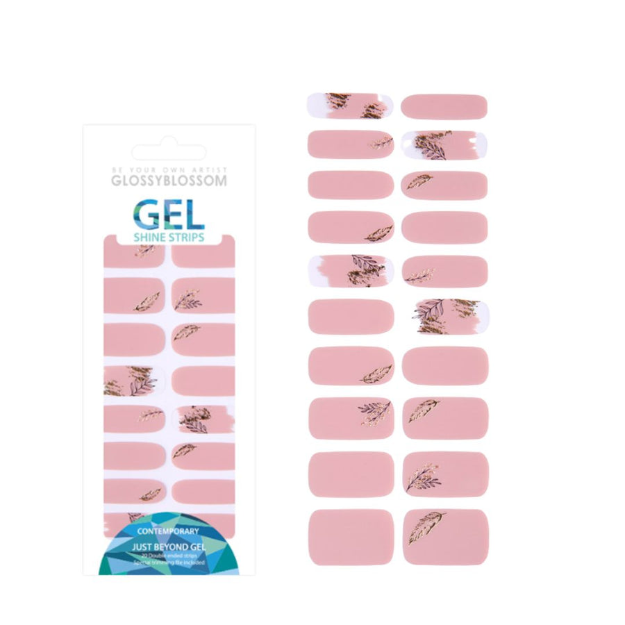 Glossy Blossom Gel Nail Strips - Antique Feather - Shop K-Beauty in Australia