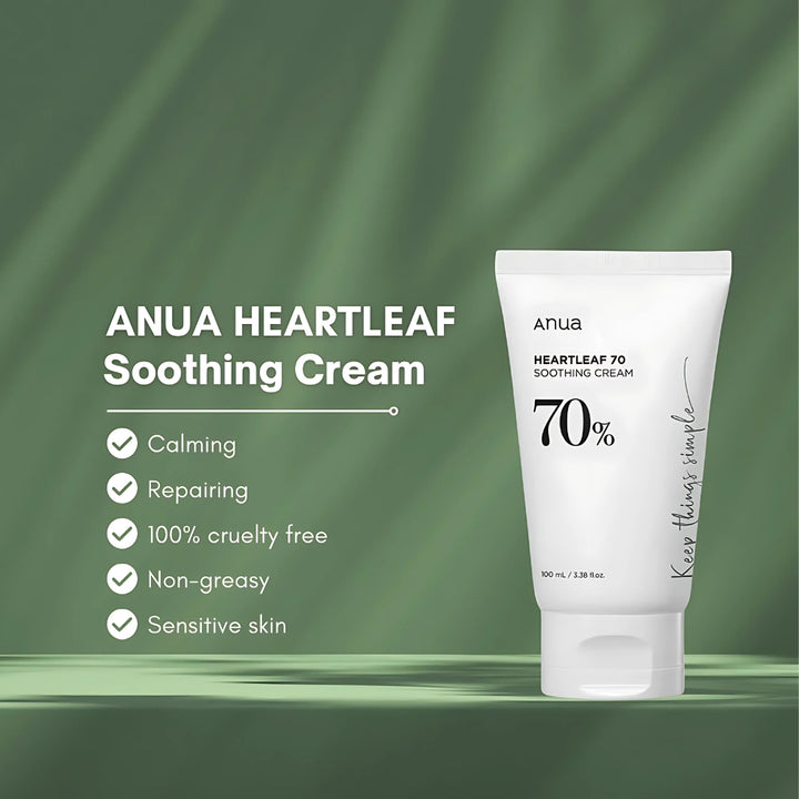 Anua Heartleaf 70% Soothing Cream 100ml - Shop K-Beauty in Australia