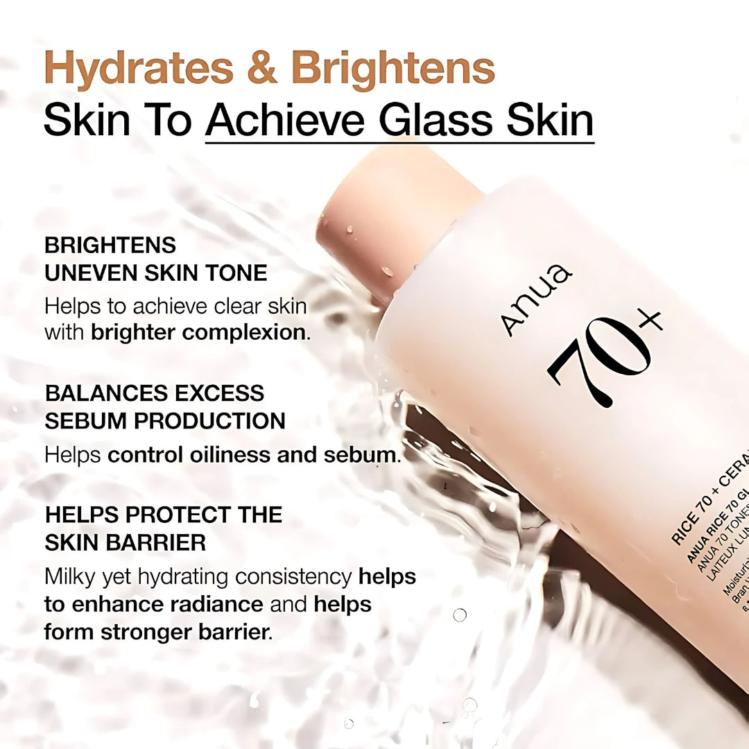 Anua Rice 70 Glow Milky Toner 250ml - Shop K-Beauty in Australia
