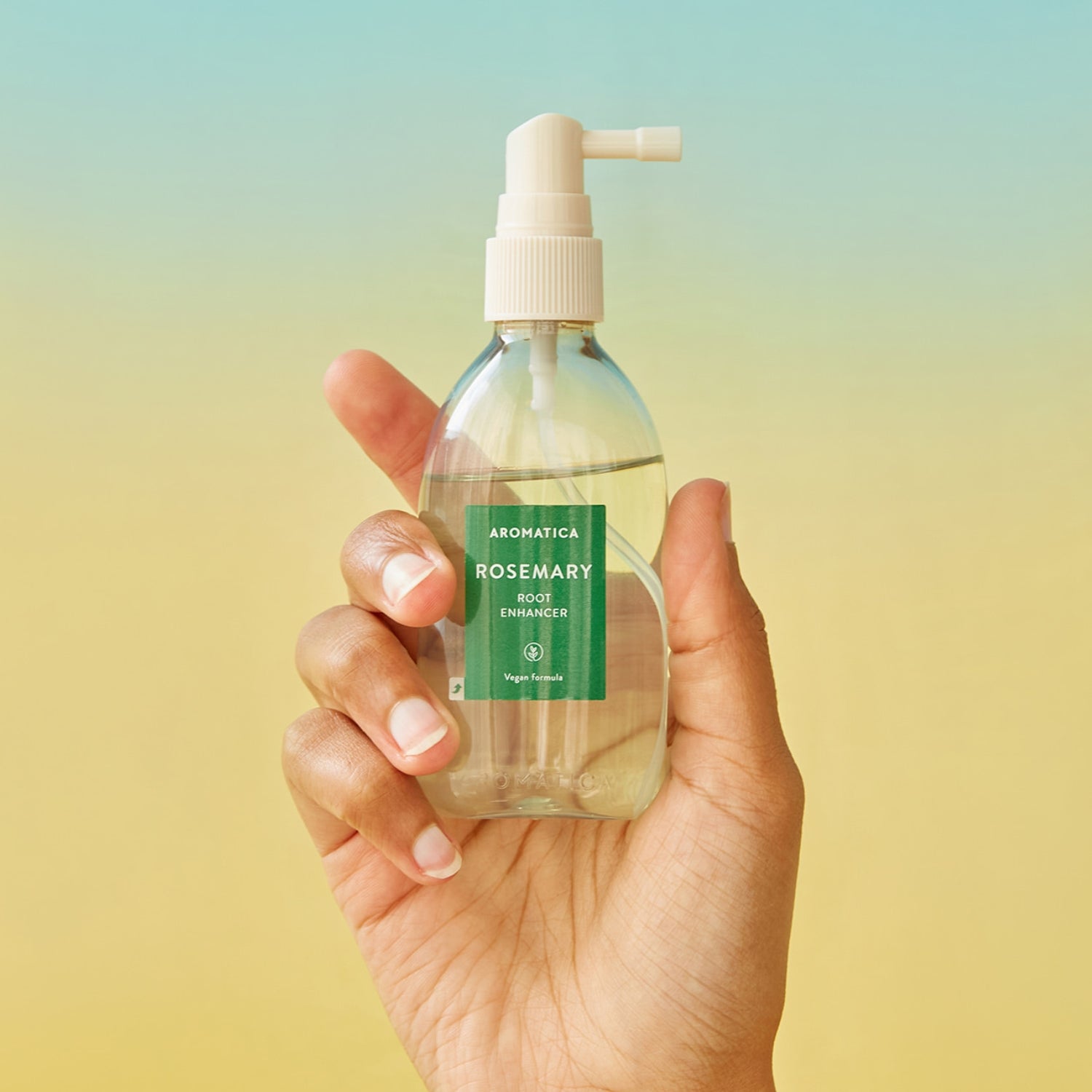 Aromatica Rosemary Root Enhancer 100ml bottle, conditioner and treatment for healthy hair roots with rosemary extract.