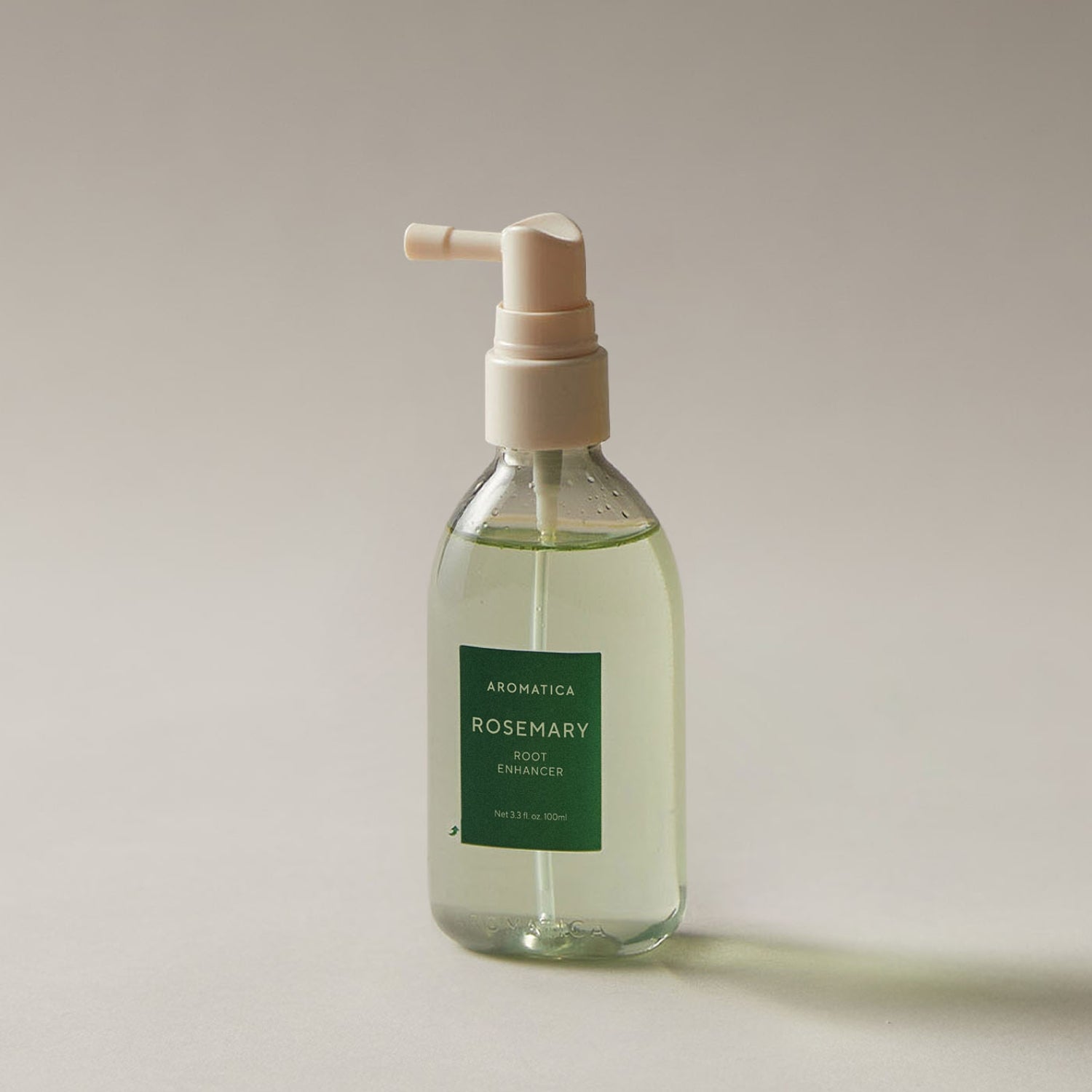 Aromatica Rosemary Root Enhancer conditioner and treatment bottle, 100ml, with rosemary extract for healthy hair roots.