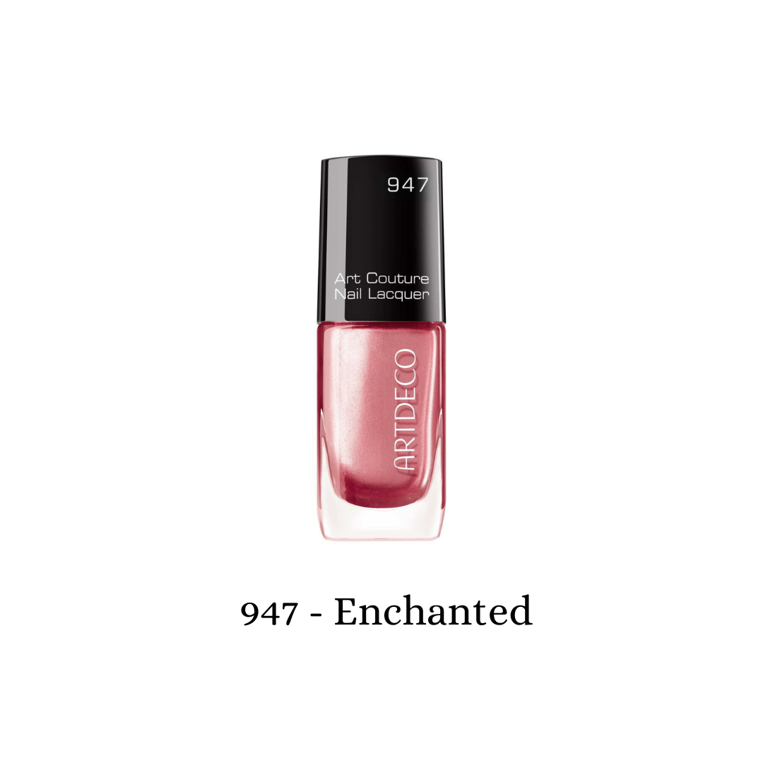 Art Deco Art Couture Nail Lacquer in Pearl Enchanted with shimmering pearl finish, designed for elegant nail decoration.