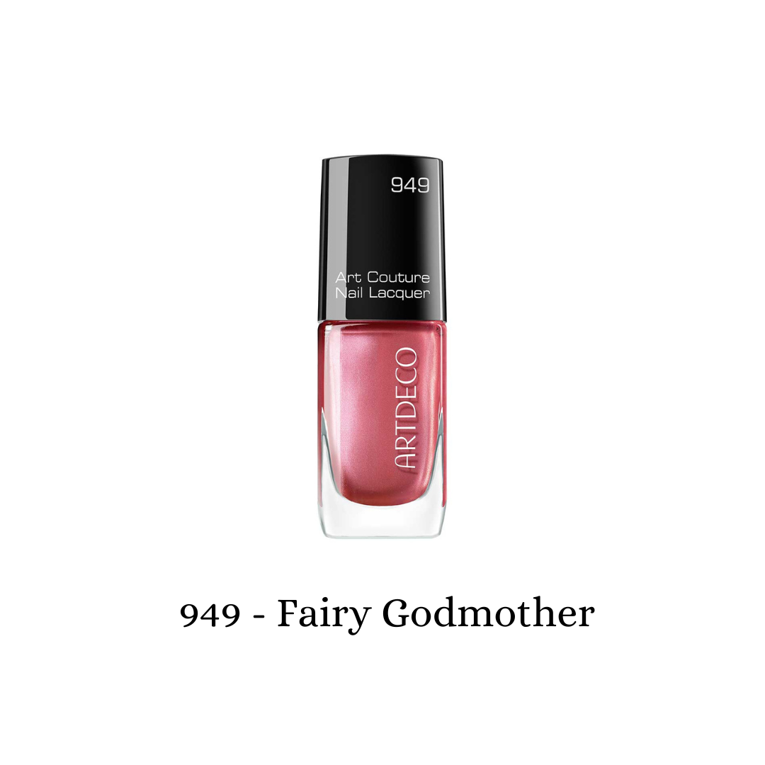 Art Couture Nail Lacquer by ARTDECO in Pearl Fairy Godmother shade, featuring a shimmering pearl nail polish on nails.