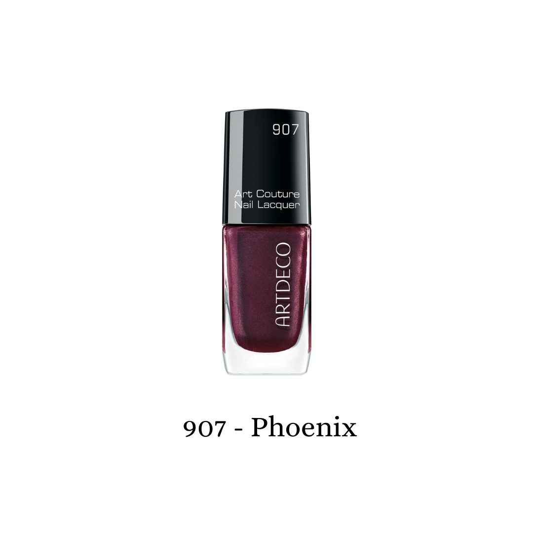 ARTDECO Art Couture Nail Lacquer in Pearl Phoenix with shiny pearl finish on neatly painted nails.